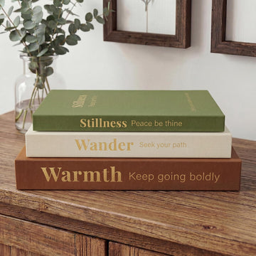 Decorative Books Decor, Set of 3 Faux Books with Hidden Storage, Linen Fake Book Box for Coffee Table Bookshelf
