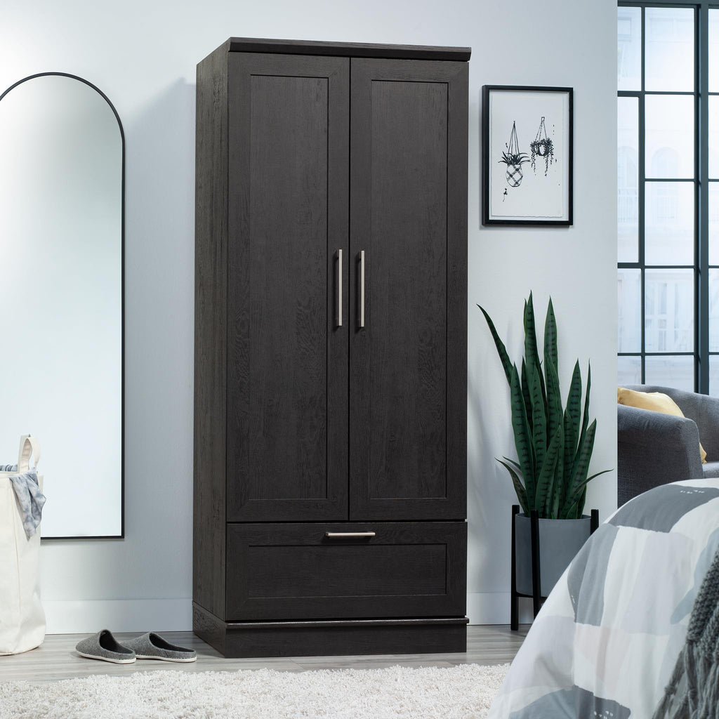 HomePlus Storage Armoire, Raven Oak Finish