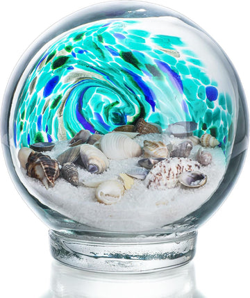 4'' Sea Globe Hand Blown Art Glass Decor