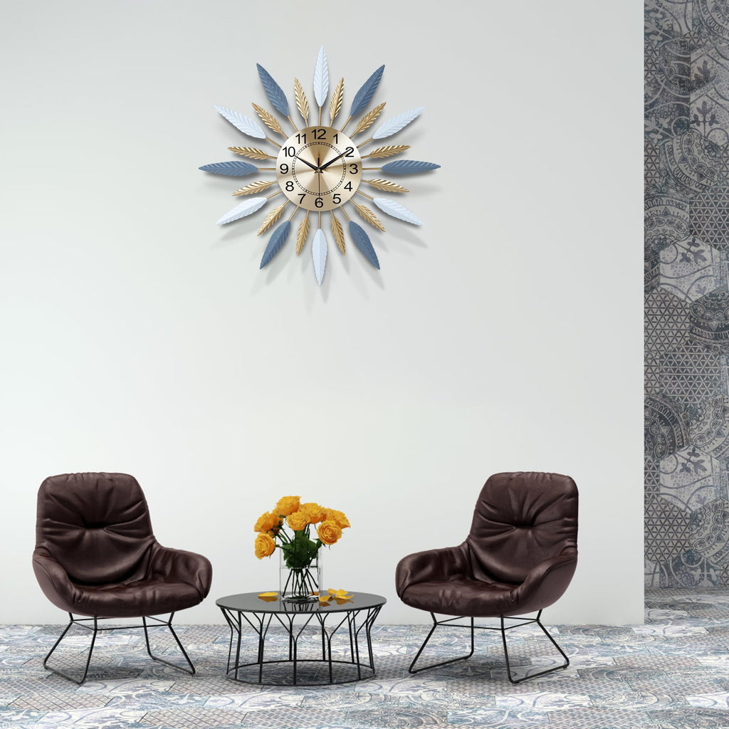 23 Inch Metal Mid Century Modern Wall Clock Decor
