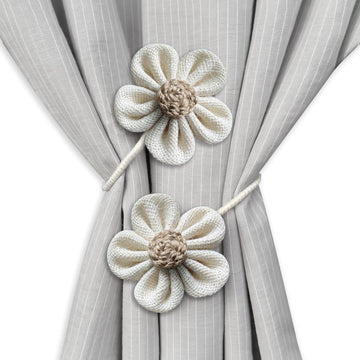 Curtain Tie Backs for Curtain Drapes, Boho Decor Holdback Farmhouse TieBacks for Blackout/Sheer Curtains, Jute Rope