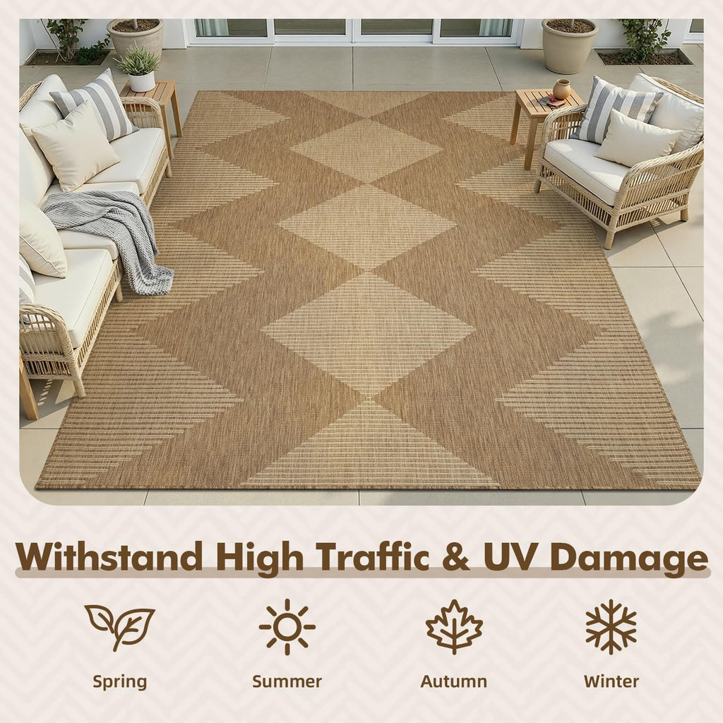 Outdoor Rug Carpet Patio Rug 5x7 ft Polypropylene Indoor Outdoor Rugs