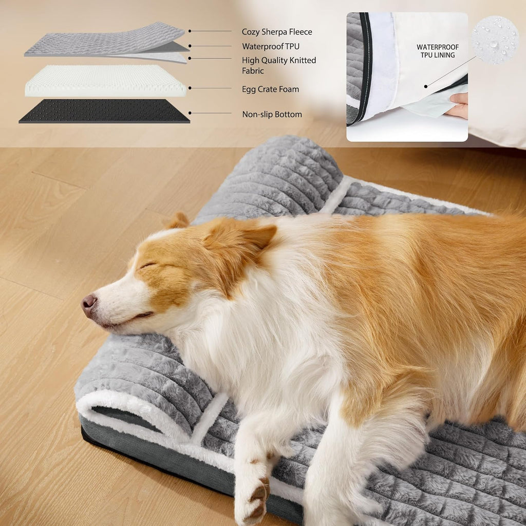 Orthopedic Dog Bed Large Sized Dog with Pillow 36''X24''