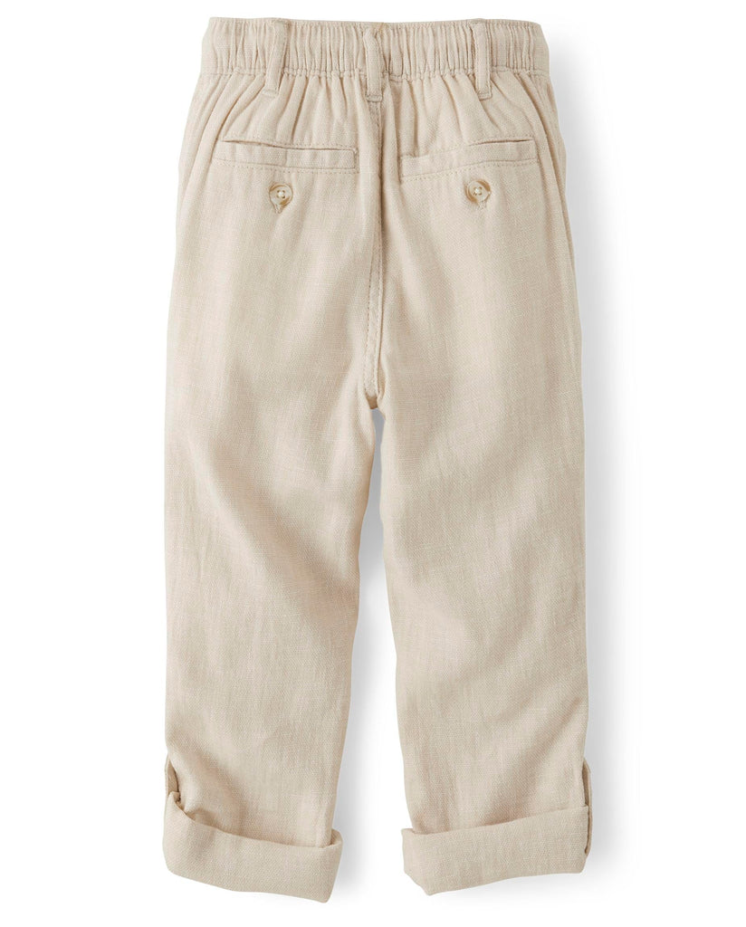 And Toddler Drawstring Linen Pants,Bisquit,6