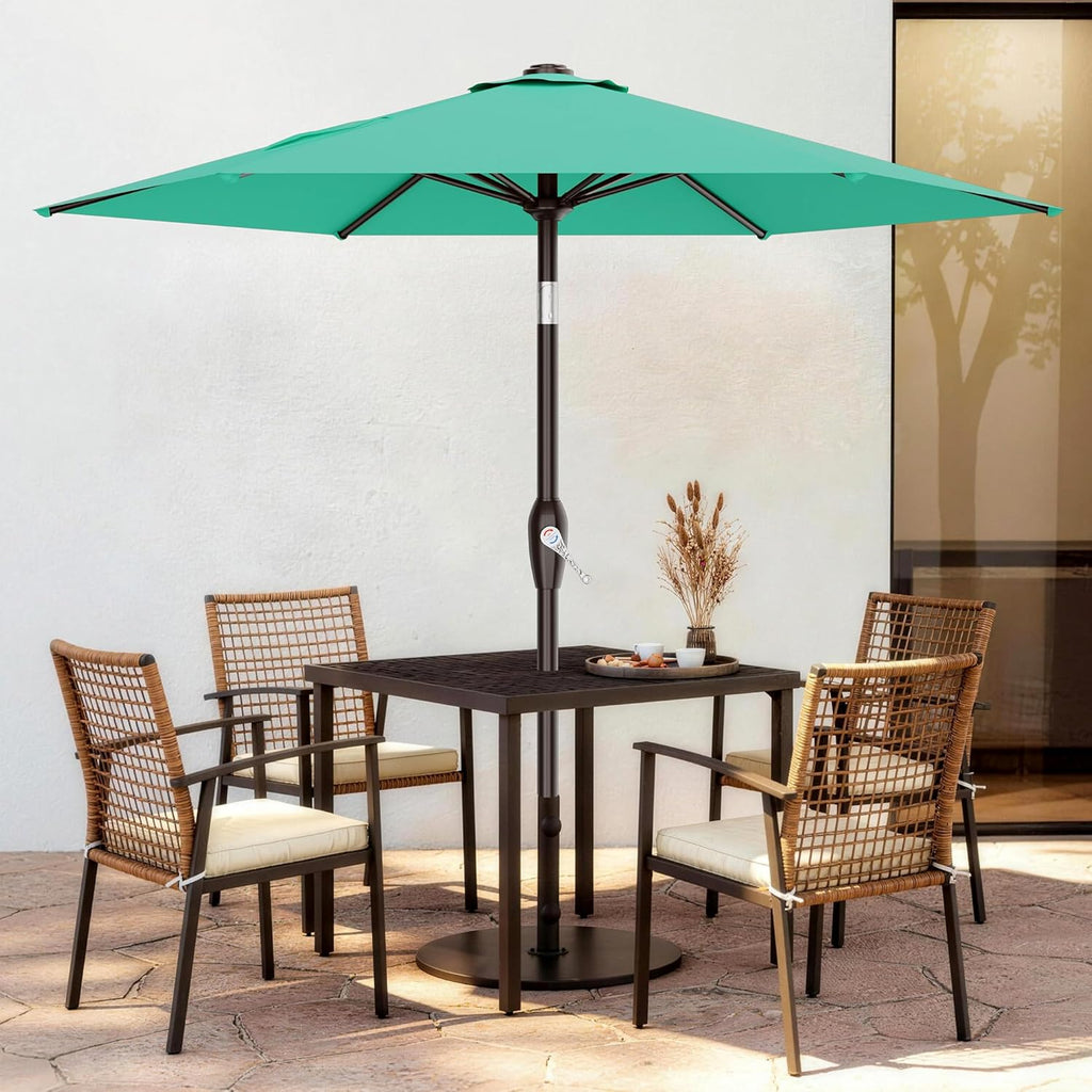 7.5FT Patio Umbrella Table Market Umbrella with 6 Sturdy Ribs