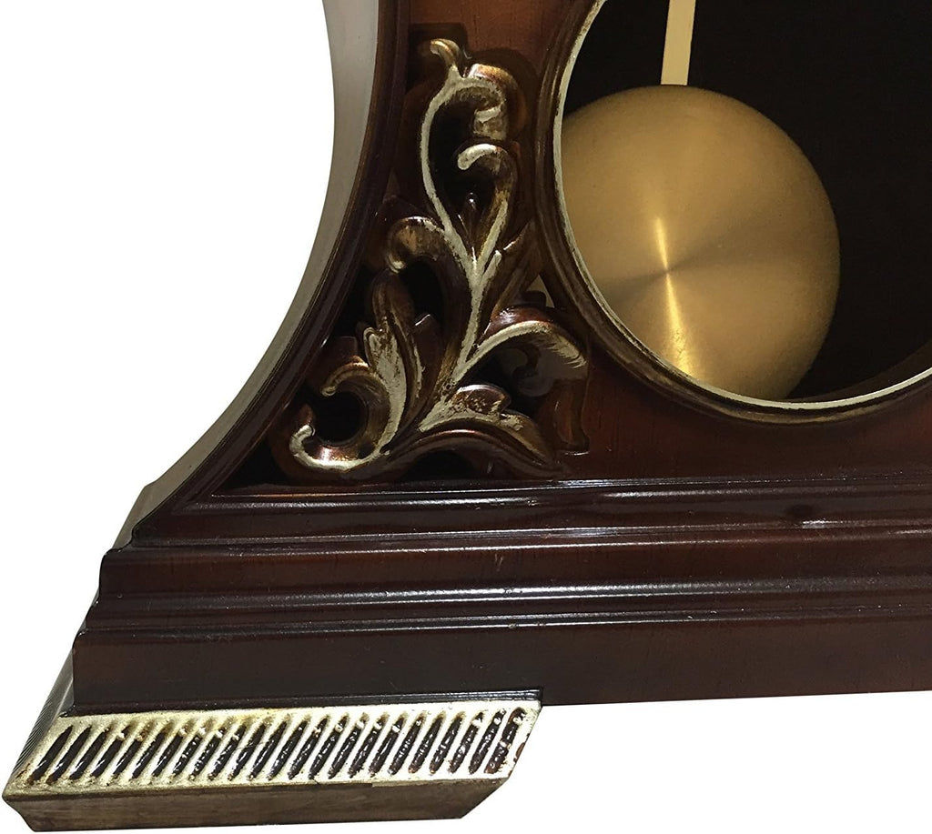 Le'raze Elegant, Decorative,Grandfather Clock Hand Painted Wood Modern Mantel with Swinging Pendulum Shelf,Tabletop,Desk,Buffet, Color...