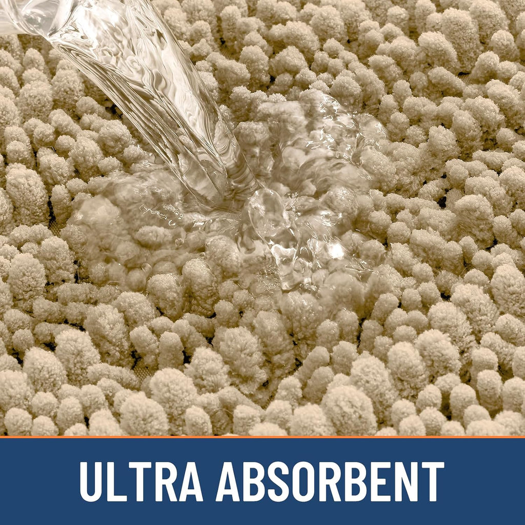 Bathroom Rugs Sets 2 Piece (30x20+24x16), Extra Soft Bath Mats | Beige Soft Absorbent, Rubber Backing Machine