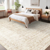 Living Room Rugs 9x12: Washable Moroccan Geometric Boho Rug Farmhouse Non Slip Stain Resistant Large