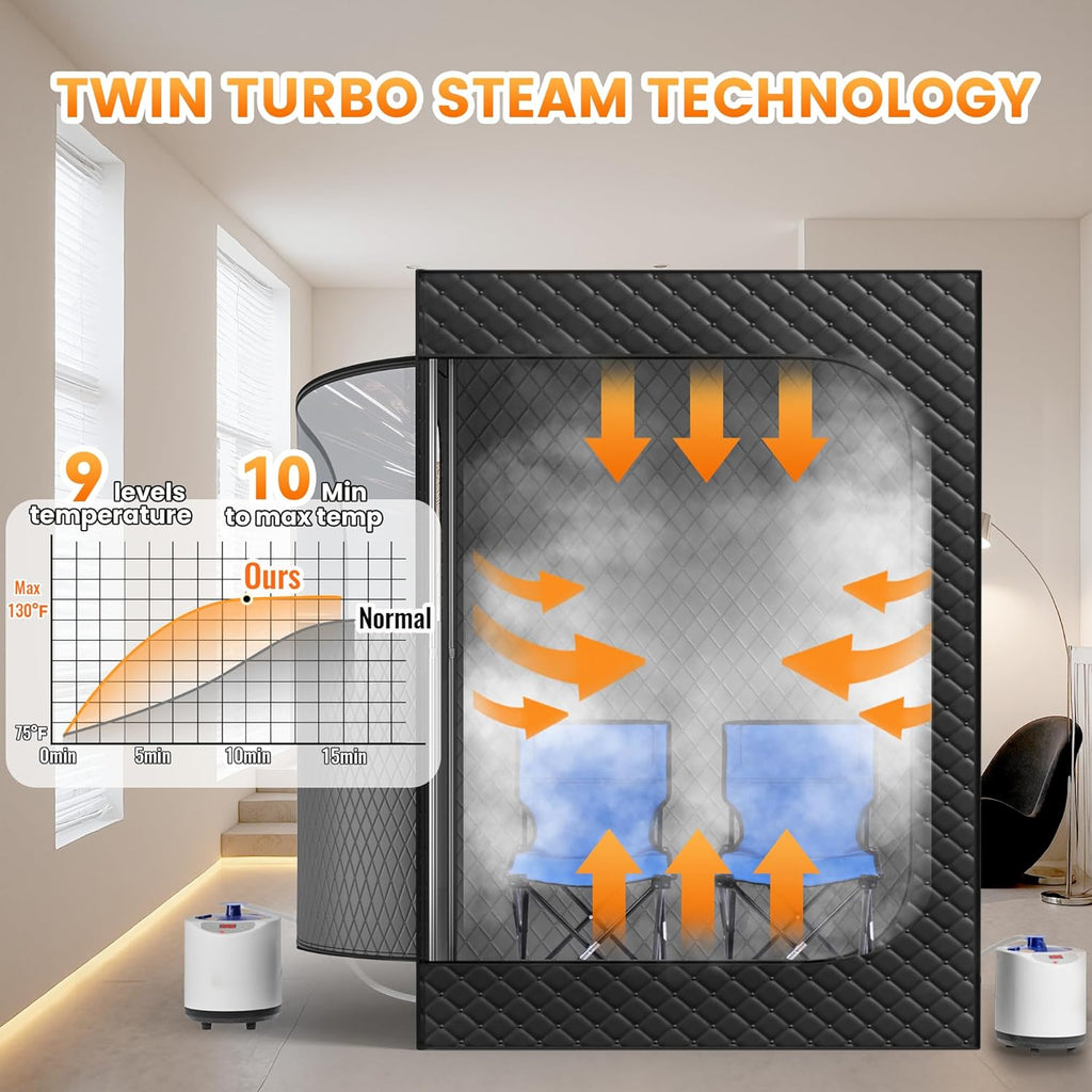 2 Person Portable Steam Sauna for Home