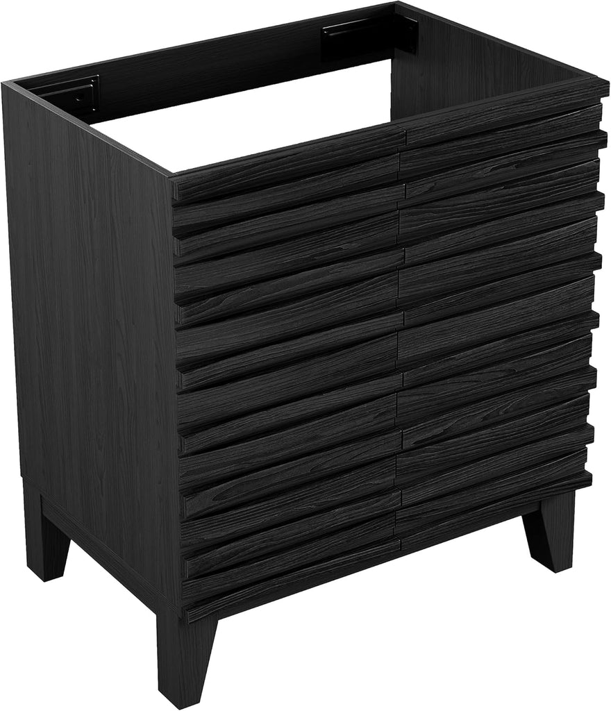 Cascade 30" Freestanding Bathroom Vanity Cabinet Without Top in Black Oak