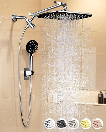 11.8" Rain Shower Head with Handheld, High Pressure Handheld Shower with Multi Spray Modes