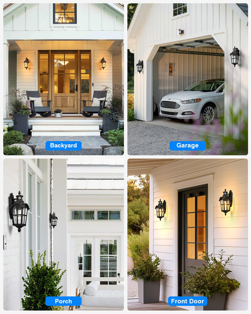 Motion Sensor Outdoor Lights, 16.4" H Porch Light Outside Lantern