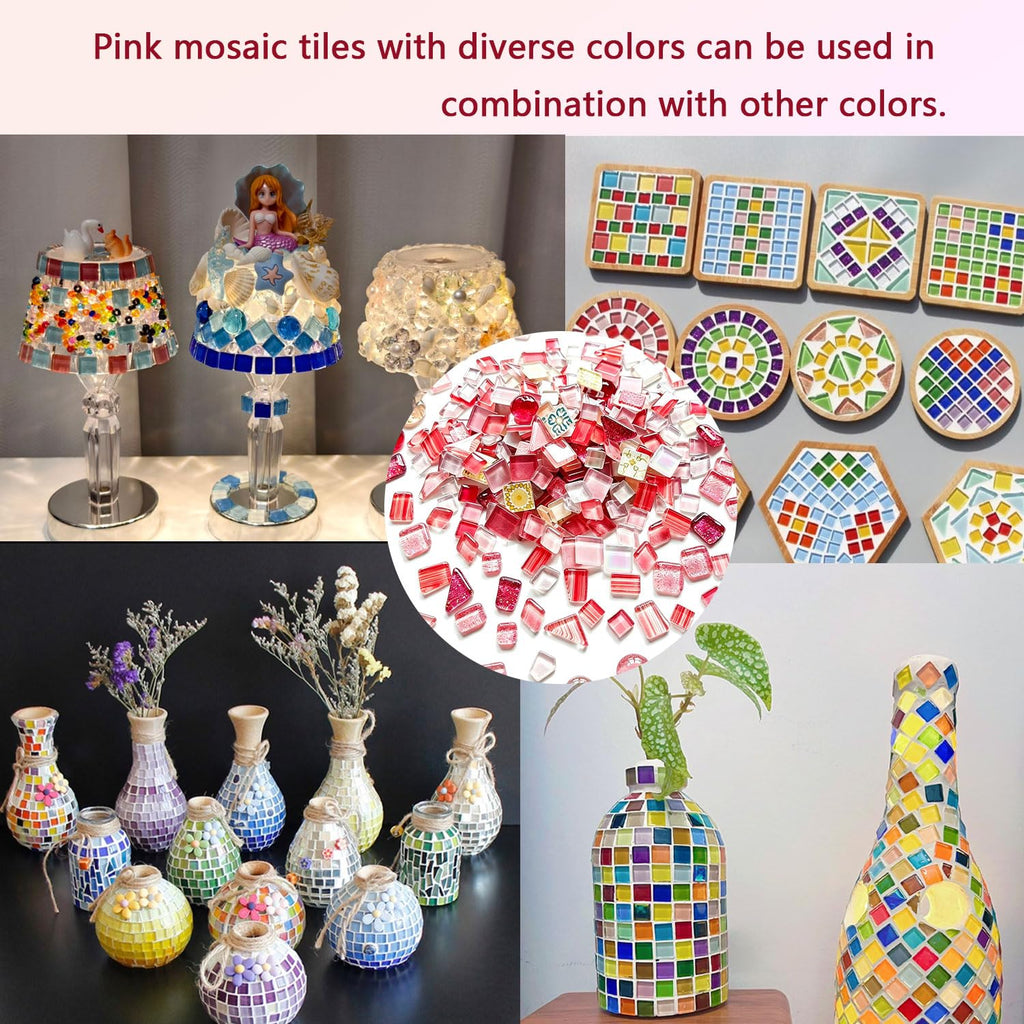 2.2LB Mixed Colors Irregular Crystal Glass Mosaic Tiles, DIY Mosaic Tiles