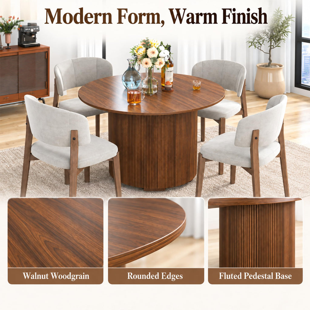 44"-132" Extendable Dining Table for 4-12, Expandable Oval Dining Room Table with Reinforced Bottom Support Base and