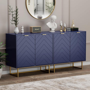 Sideboard Cabinet, Buffet Cabinet with Storage Set of 2, Sideboard Storage Cabinet with Adjustable Shelf