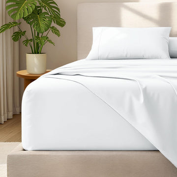 Deep Pocket 22" Sheet Set 1800 Ultra-Soft (Queen, White)