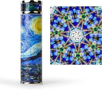 The Starry Night Kaleidoscope,5.5" Handmade Rotatable Oil-Filled Core Box Full Visual Kaleidoscope Kit,Vintage Gift