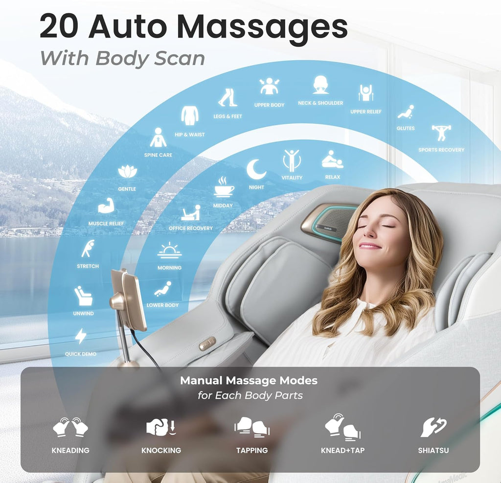 Haven 4D. Massage Chair Full Body, AI Health Detection, Intelligent Voice Control, Body Scan Technology, SL Track