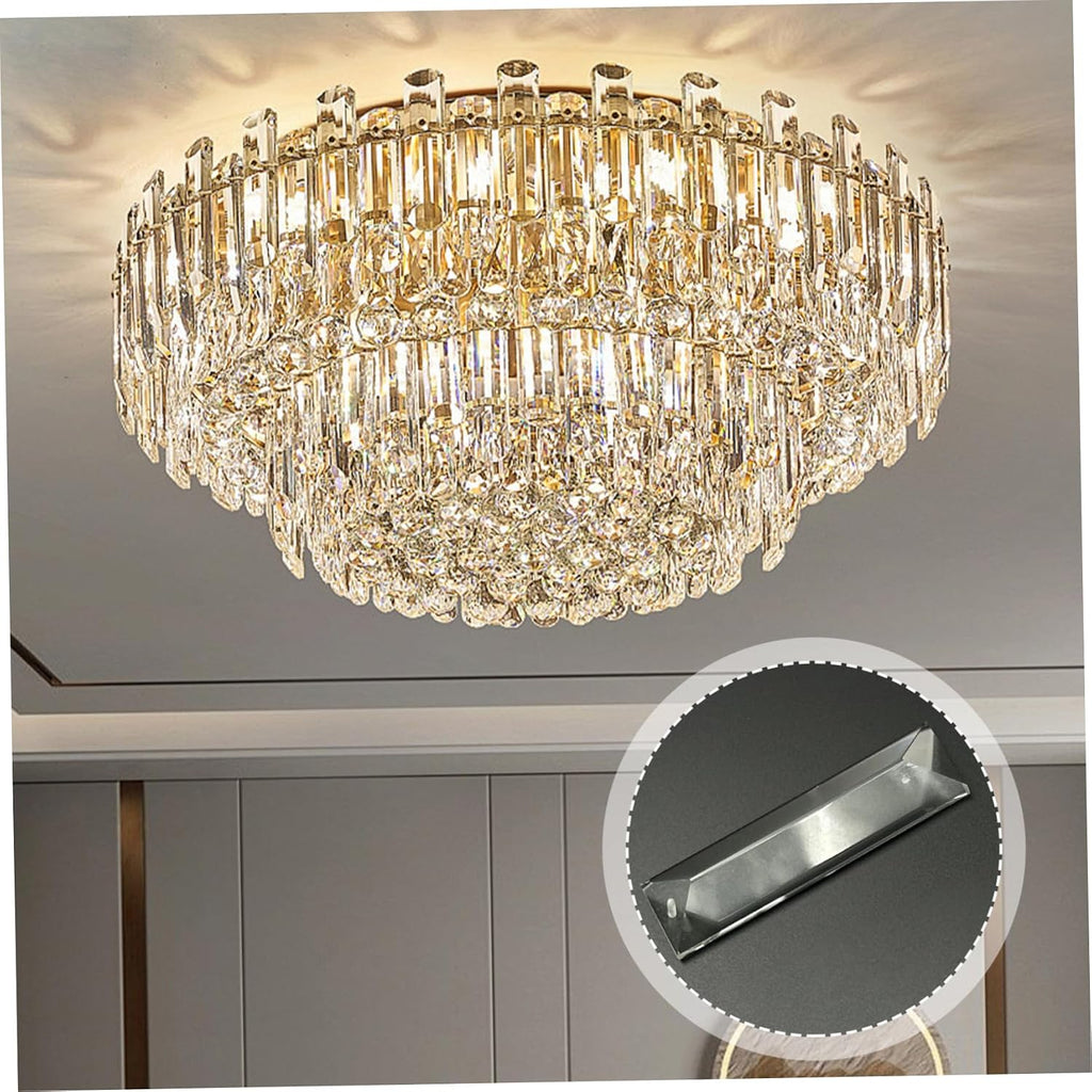 Chandelier Replacement Crystals, 3Pcs 3 Inch Single Hole Chandelier Crystals Triangular & Transparent Prisms for