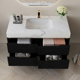 36" Modern Bathroom Vanity with Ceramic Sink
