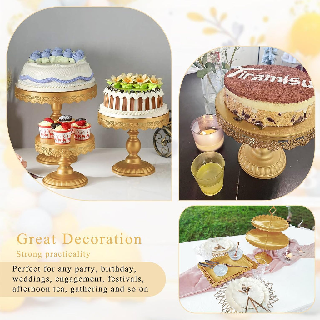 Set of 9 Cake Stands Metal Cupcake Stand Set Multiple Styles Candy Fruit Display Tower Dessert Plate Cake Serving
