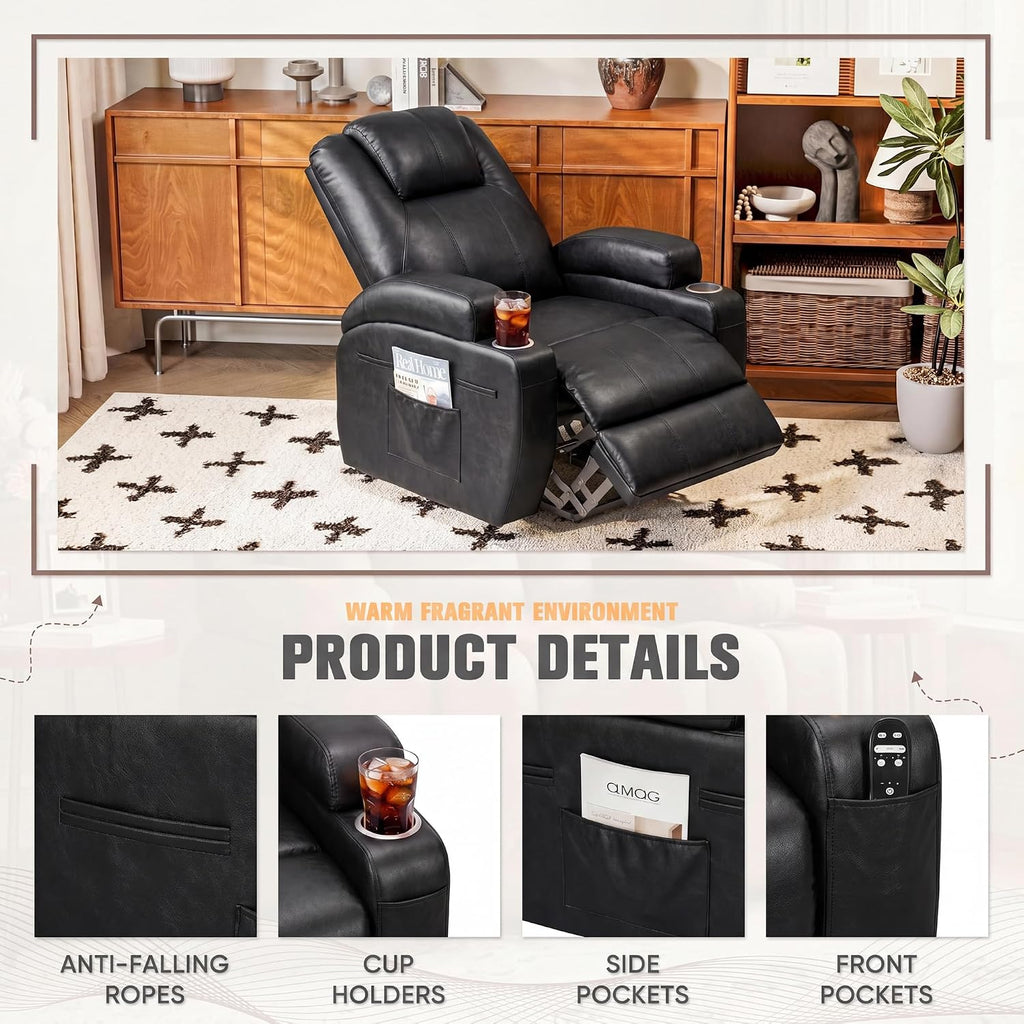 Power Lift Recliner Chair Electric Lift Recliner for Elderly Power Lift Recliner Chair with Cup Holders Side Pockets