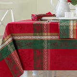 Heavyweight Yarn Dyed Jacquard Fabric Plaid Table Cloth Entertaining, Winter, and Christmas Tableclo