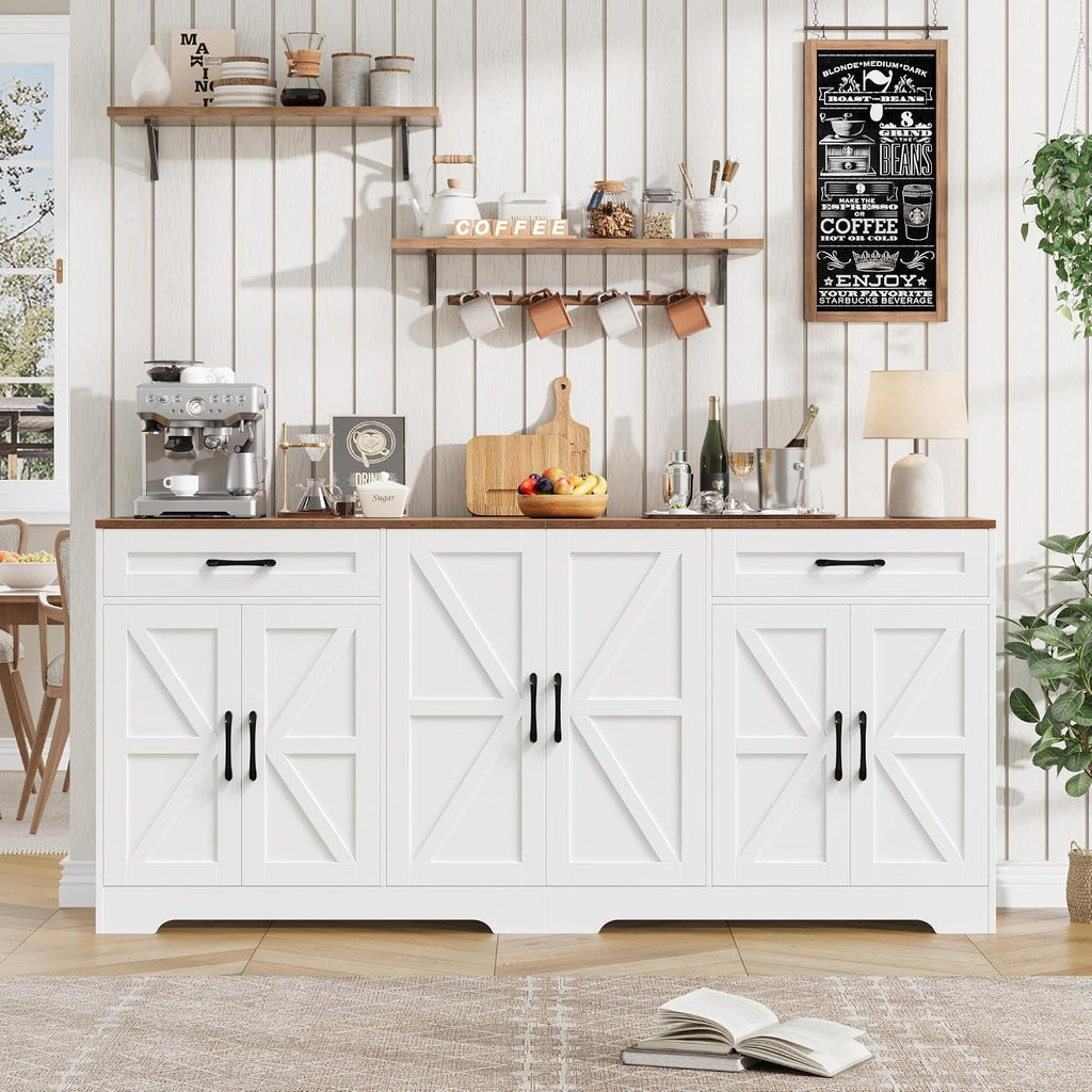 71” Large Sideboard Buffet Cabinet with Storage
