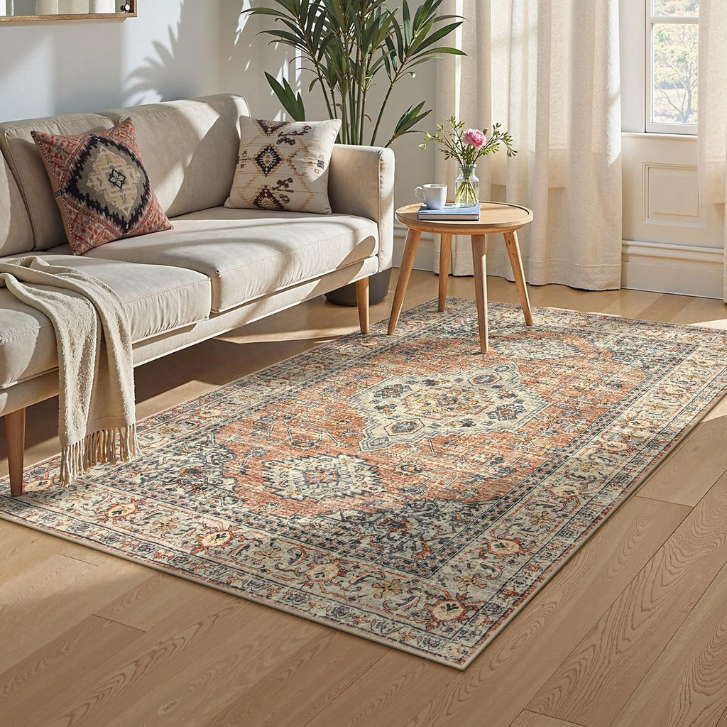 Oriental Washable Rug, 3x5 Rugs Living Room Entryway