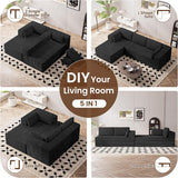 106" Cloud Sectional Boneless Couches for Living Room