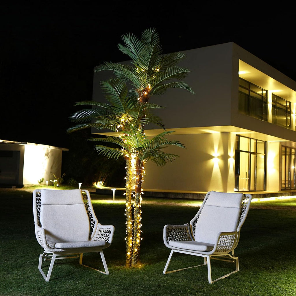 10ft Artificial Golden Cane Palm Tree, UV Resistant