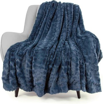 Faux Fur Luxury Throw Blanket,Double Side Soft Fluffy Shaggy Fuzzy Blanket, Throw)