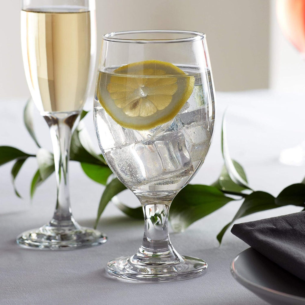 12 Pack Goblet Party Glasses, 13-Ounce Classic Beverage Glass Juice Glasses, Clear