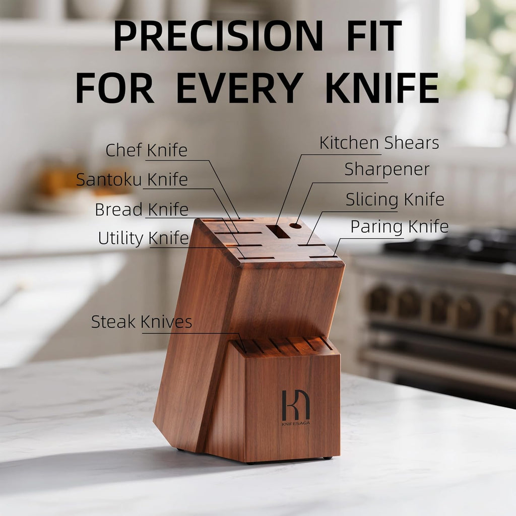 15 Pcs Japanese Knife Set with Sharpener, Premuim, Razor Sharp | Innovative Steel, High Carbon Stainless, Enduring