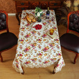 Lace Tablecloth Embroidery Lace Floral Tablecloths Rectangular Vintage Jacquard Fabric Table Cover D