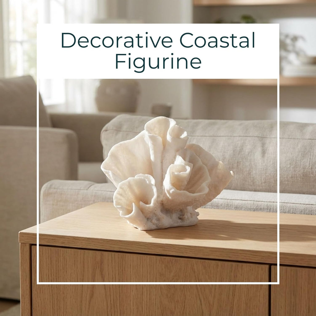 Decorative Coral Inspired Sculpture , Room and Living Room Decor - Resin Ornaments for Shelf & Office Display