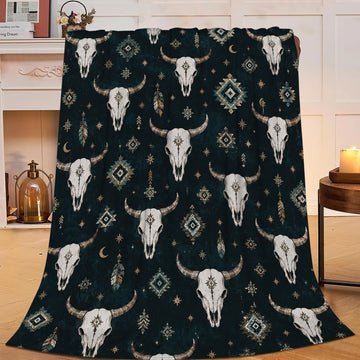 Western Boho Blanket Southwestern Throw Blanket 60"X50"