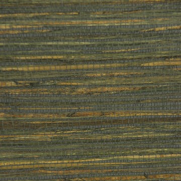 DTAZ-E8026 Rustic Grey Green Yellow Faux Runner Natural Grasscloth Wallpaper Roll 18 Ft X 36 in (5.5m X 91.5cm), 54