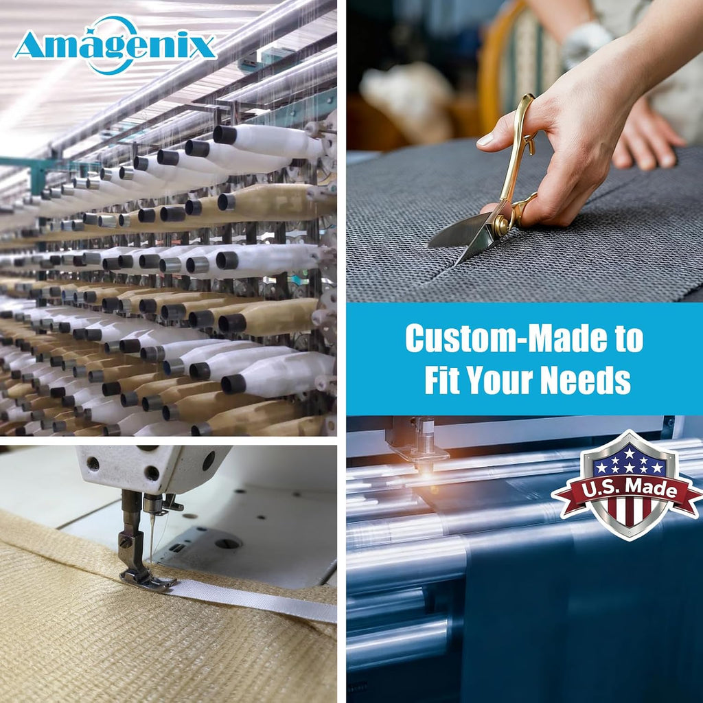 Shade Sail 12'X20' Rectangle Sand UV Block Breathable Sun Shade Canopy for Outdoor Patio Garden Deck Backyard