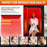 Portable Infrared Sauna with 600nm Red Light, Personal Sauna Spa with Remote Control and Large Foldable Chair
