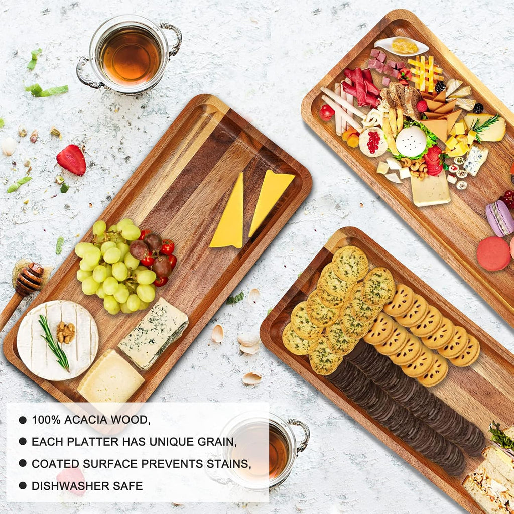 3 Tier Cupcake Stand and Towers Large Serving Tray for Party Acacia Wooden Dessert Table Display Set Decorative Tray