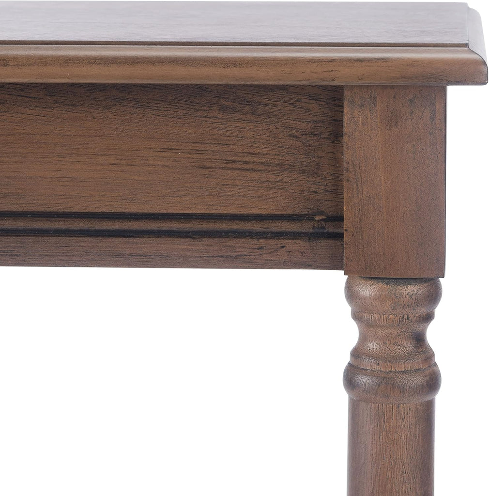 Furniture - Tinsley Rectangle Console Table - Brown - Solid Wood - Farmhouse Turned-Leg Design - Ideal , 28"W x