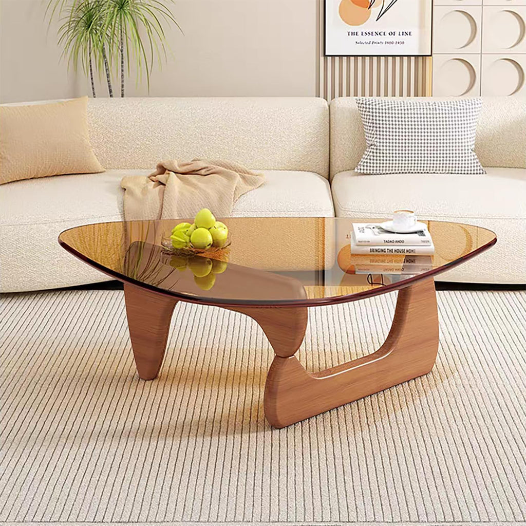 Modern Glass Coffee Table, Mid Century Small Coffee Table