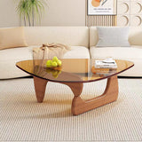Modern Glass Coffee Table, Mid Century Small Coffee Table