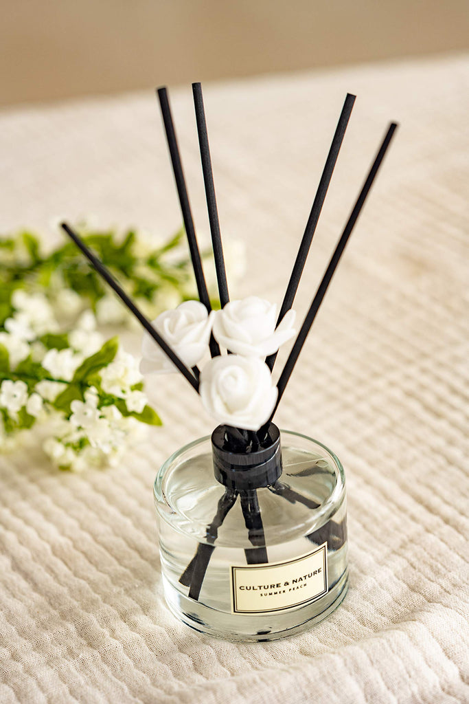Reed Diffuser Set 6.7oz (200ml) Black Cherry Scented Diffuser with Sticks Home Fragrance Reed Diffuser Shelf Decor