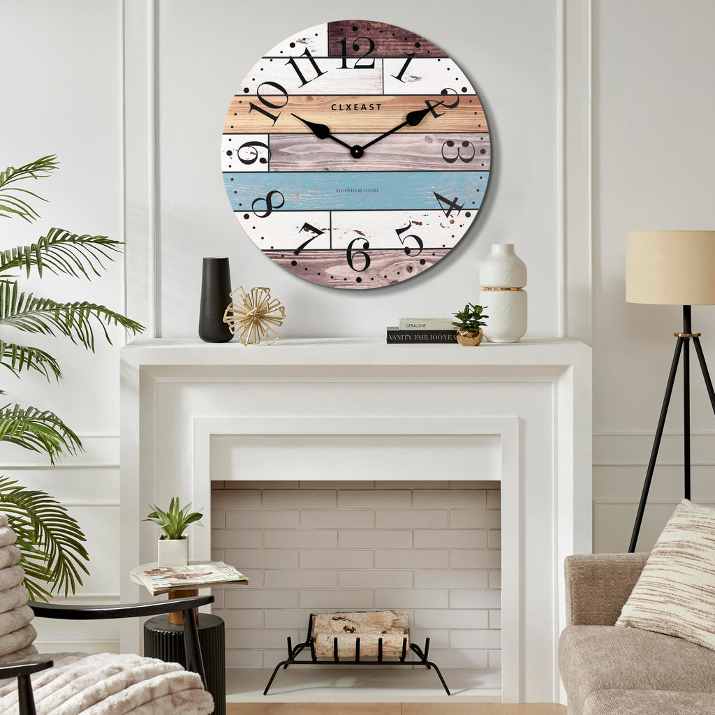24 Inch Coastal Farmhouse Wall Clocks Decor