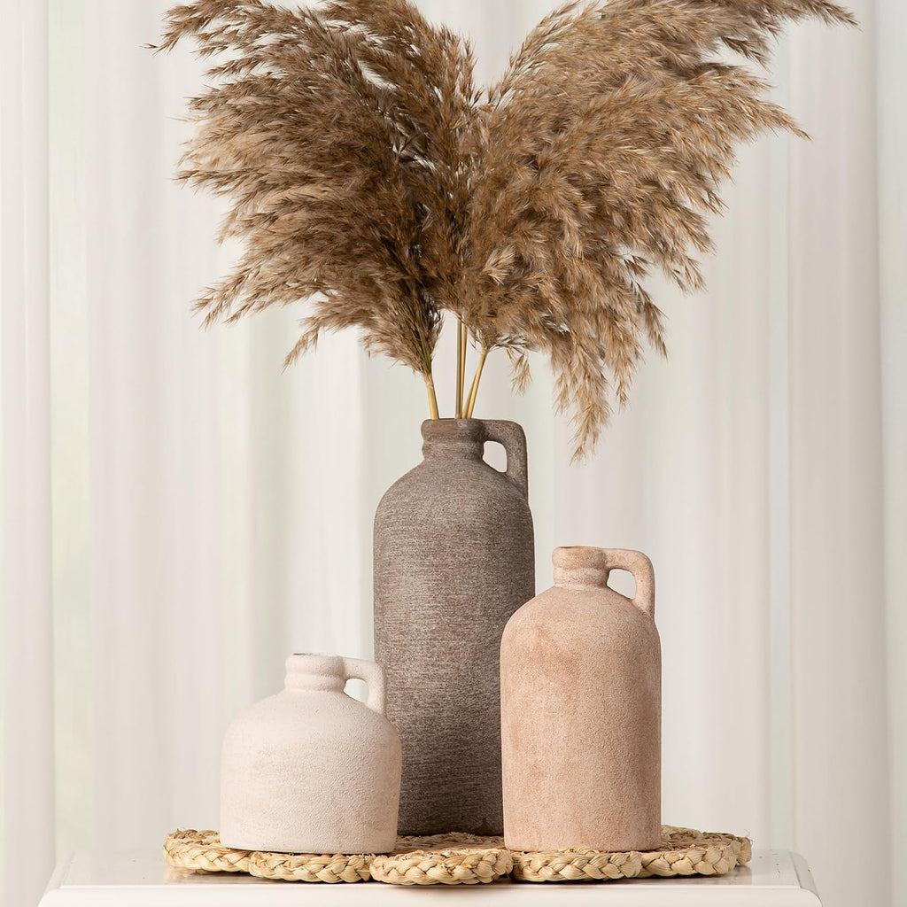 Ceramic Vase Home Table Decor - Flower Vase Set of 3