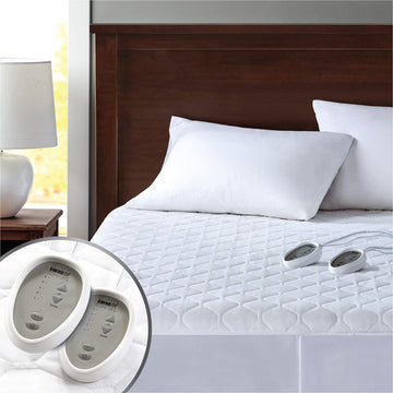 Heated Mattress Pad King, Dual Control Electric Bed Warmer