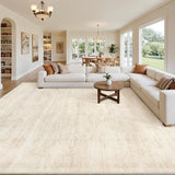 Area Rugs 9x12 Living Room: Vintage Boho Neutral Washable Rug Indoor Soft Large Area Rug Carpet
