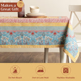Table Cloth Rectangle Table 100% Cotton 60 x 90 Inches Tablecloth Reusable Decorative for Dining Kit